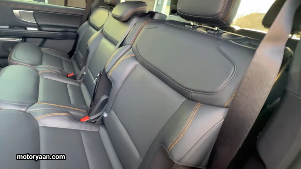 Second row reclining seats of the 2026 Ford Expedition Tremor with adjustable headrests