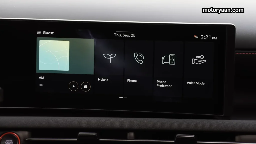 2026 Hyundai Tucson Hybrid infotainment touchscreen with navigation and connectivity