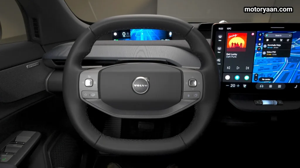 2027 Volvo EX60 Cross Country steering wheel with mounted controls