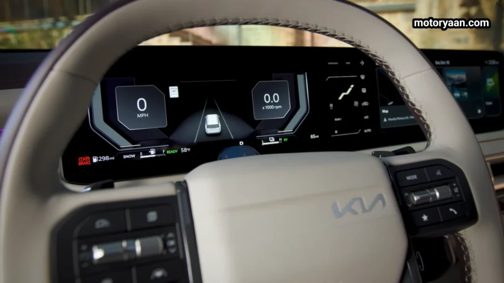 2027 Kia Telluride SX-Prestige Hybrid digital instrument cluster