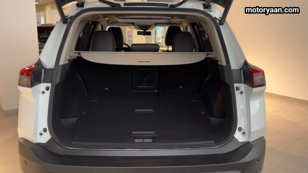 Boot space and cargo area of 2026 Nissan X Trail e Power