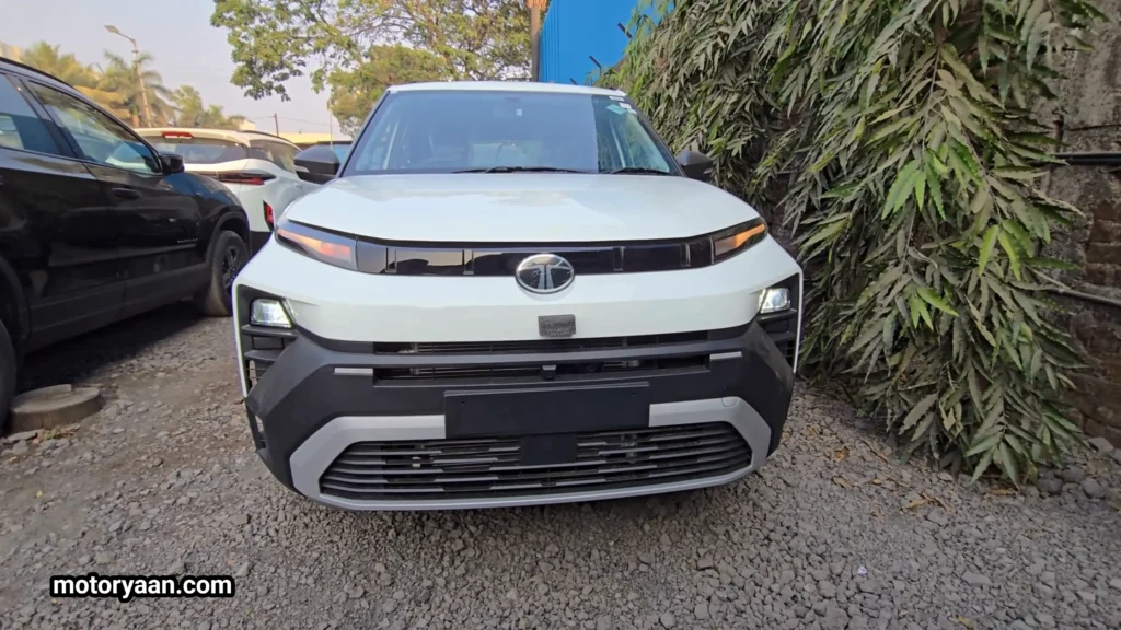 Front profile close-up of Tata Punch Smart CNG 2026 Variant with LED headlamps and revised grille