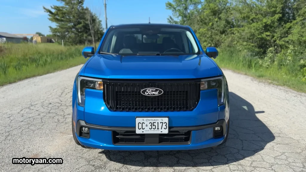 2026 Ford Maverick Lobo complete front profile with grille and LED headlights