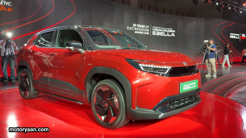 2026 Toyota Urban Cruiser Ebella front and side profile showcasing alloy wheels and SUV stance