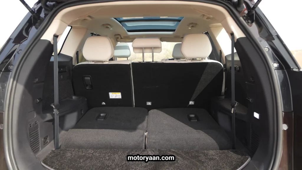 Mahindra XUV 7XO facelift boot space with rear seats folded