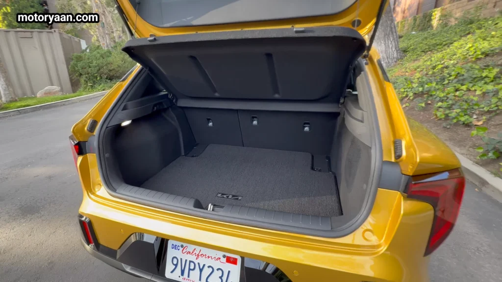 2026 Kia K4 GT Line Turbo boot space with rear seats up