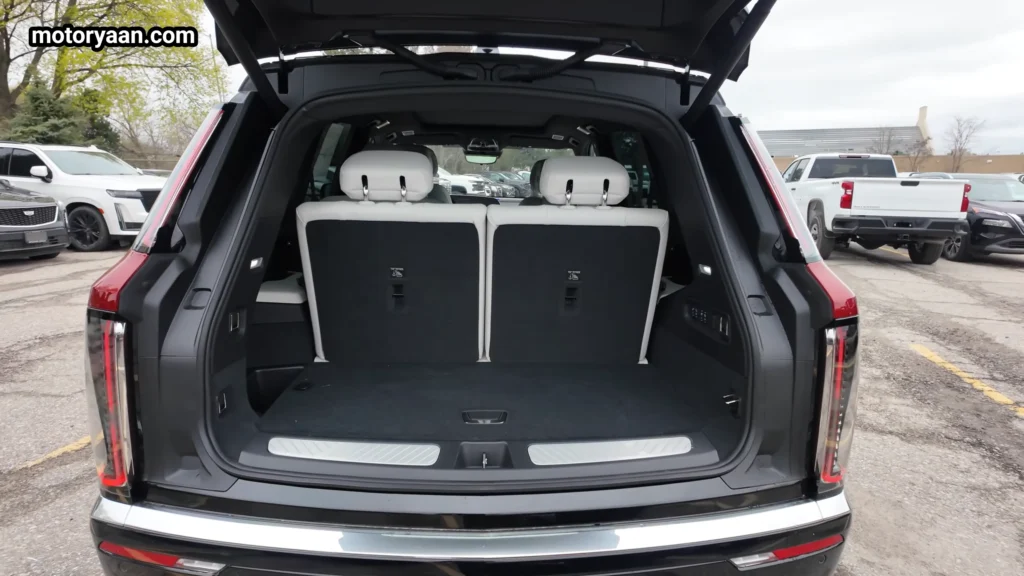 2026 Cadillac Vistiq boot space with third row in place