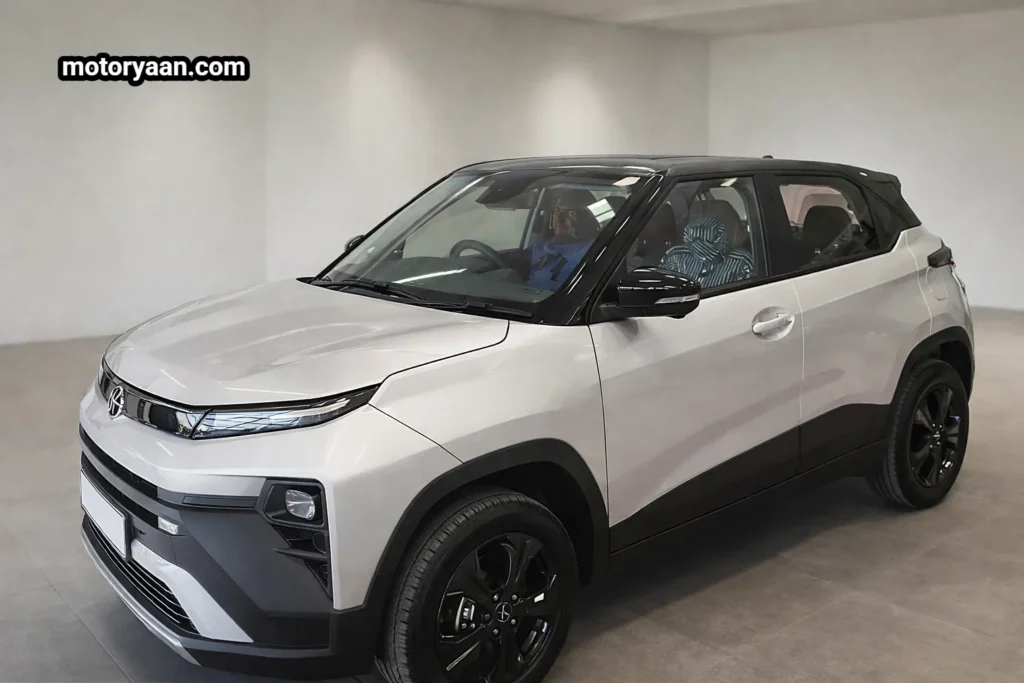 Tata Punch Facelift CNG front and side profile showing SUV stance alloy wheels and updated body lines