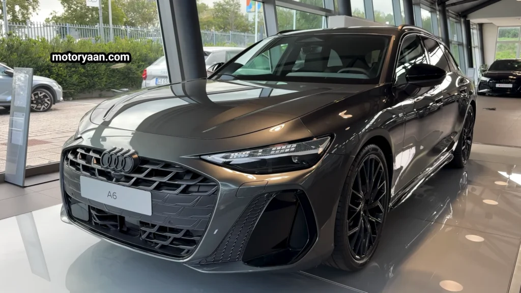 2026 Audi A6 Avant front and side angle showing aerodynamic design