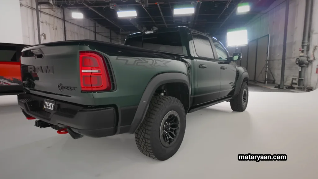 2027 Ram 1500 SRT TRX Officially Revealed rear and side profile with TRX badging