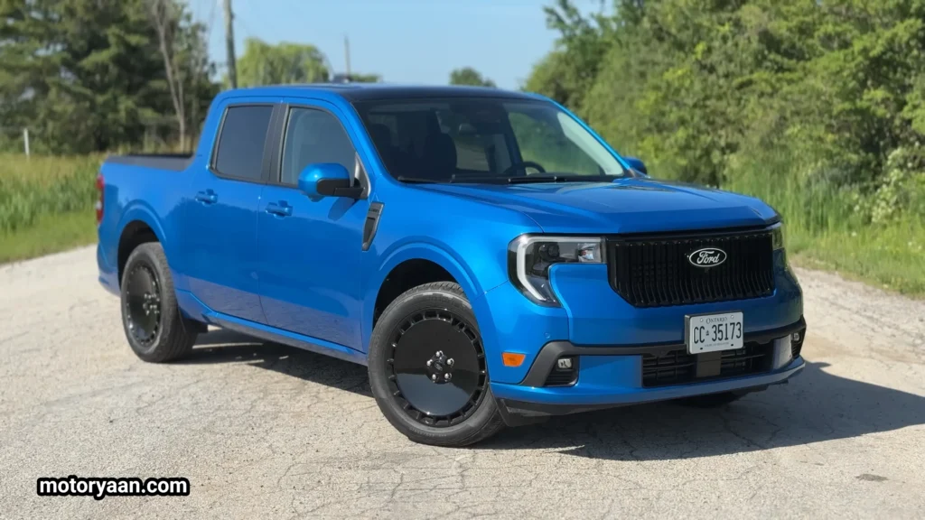 2026 Ford Maverick Lobo front and full side profile showing lowered stance