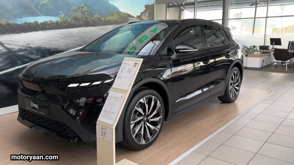 2026 Skoda Elroq Review front and side profile showing electric SUV proportions