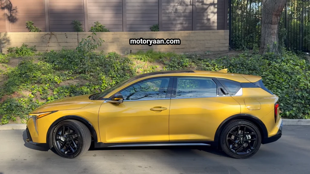 2026 Kia K4 GT Line Turbo side profile showing hatchback proportions and body lines