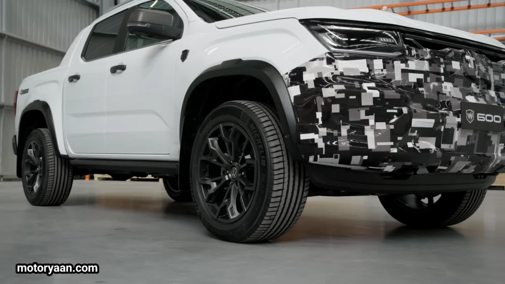 Volkswagen Amarok W600 Walkinshaw side profile showing 20 inch alloy wheels and widened arches