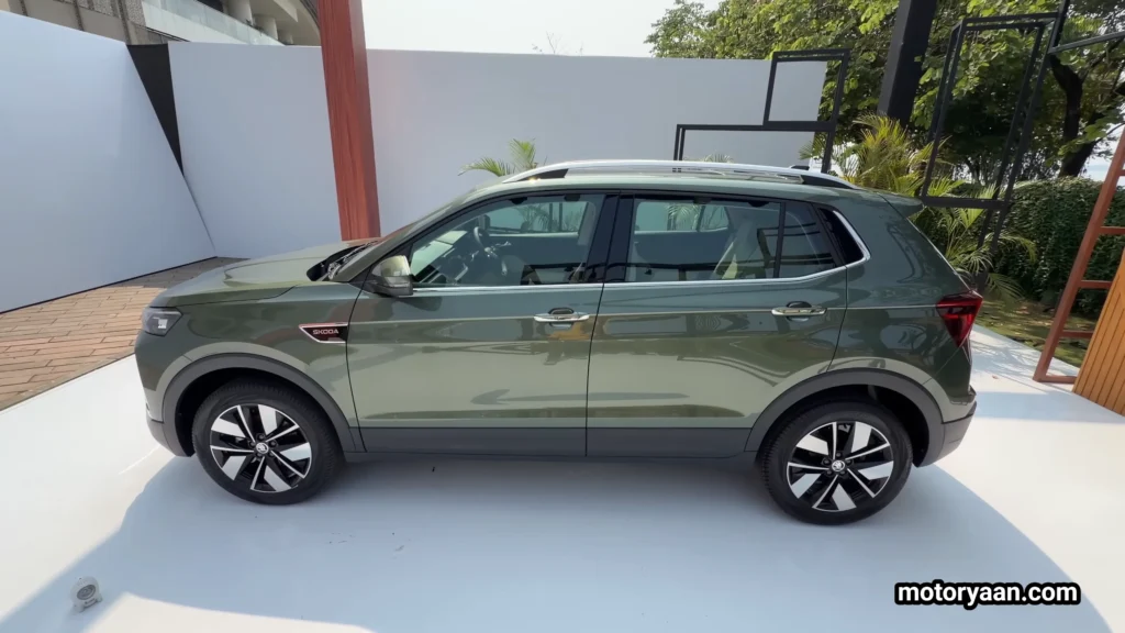 2026 Skoda Kushaq Facelift complete side profile with alloy wheels