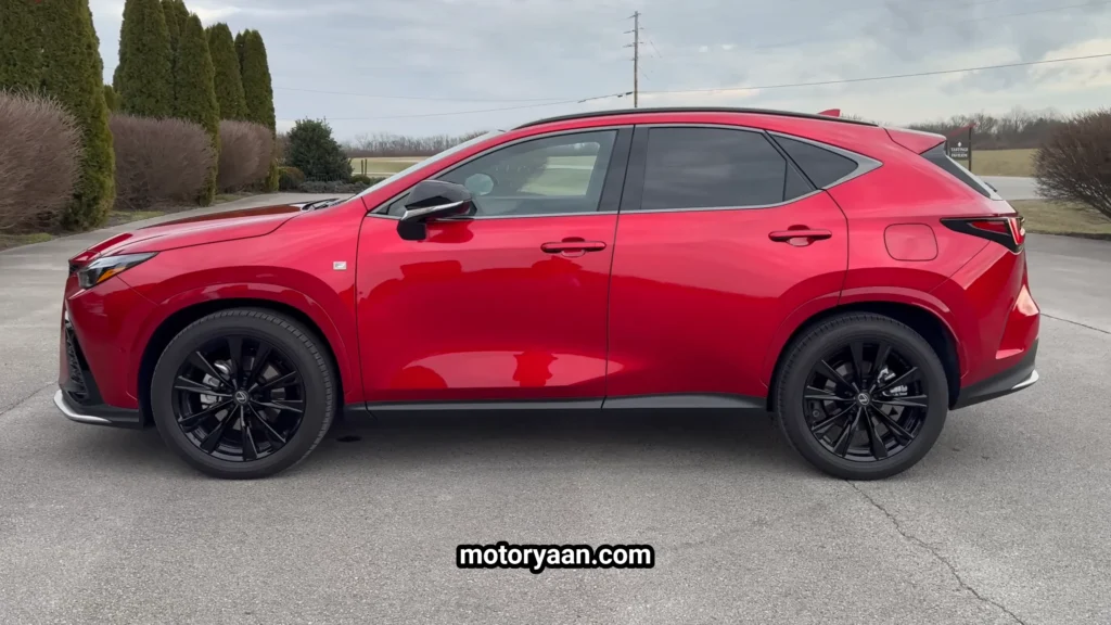 2026 Lexus NX 350h complete side profile with alloy wheels
