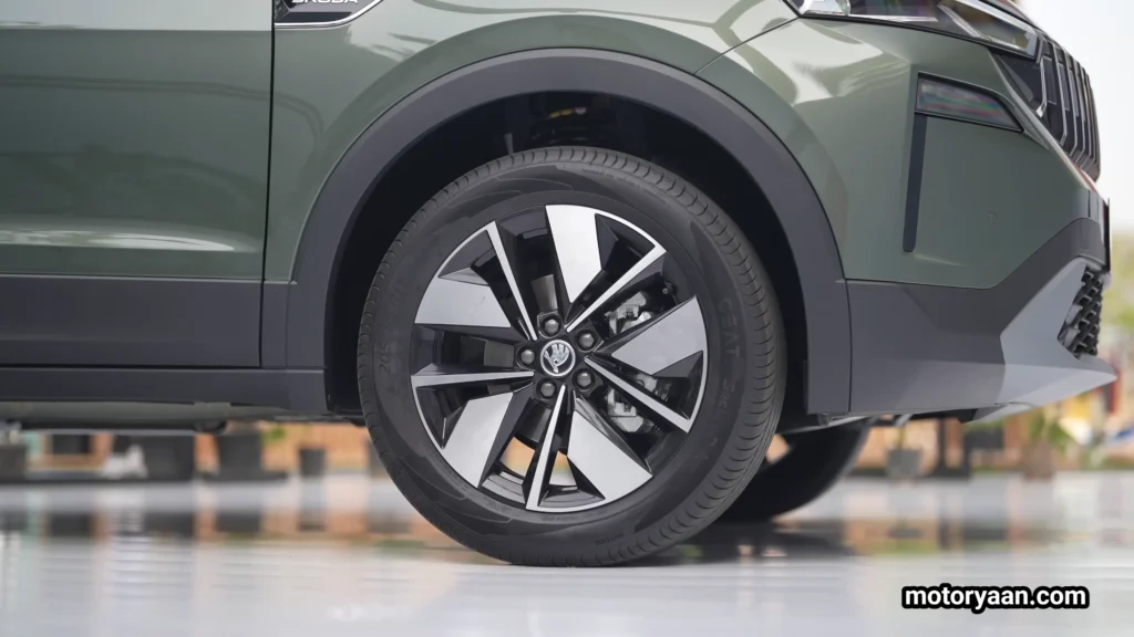 Alloy wheel design of the 2026 Skoda Kushaq Facelift