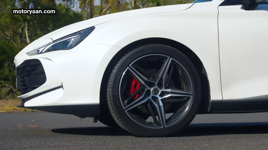 MG7 alloy wheel close up with Michelin tyres
