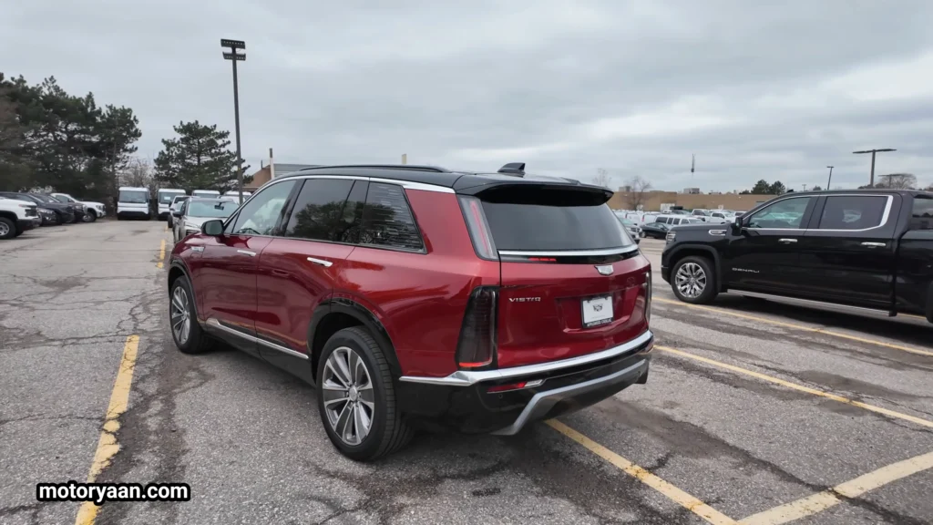 2026 Cadillac Vistiq side and rear profile view