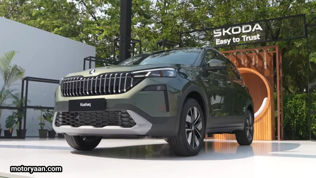 2026 Skoda Kushaq Facelift angled front and side profile