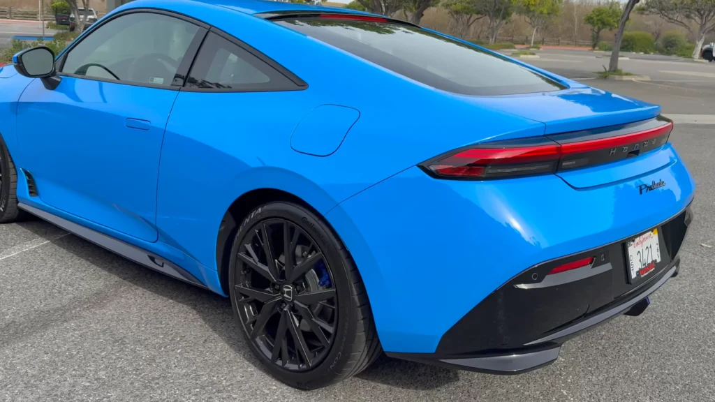 2026 Honda Prelude side and rear profile showing wide rear stance