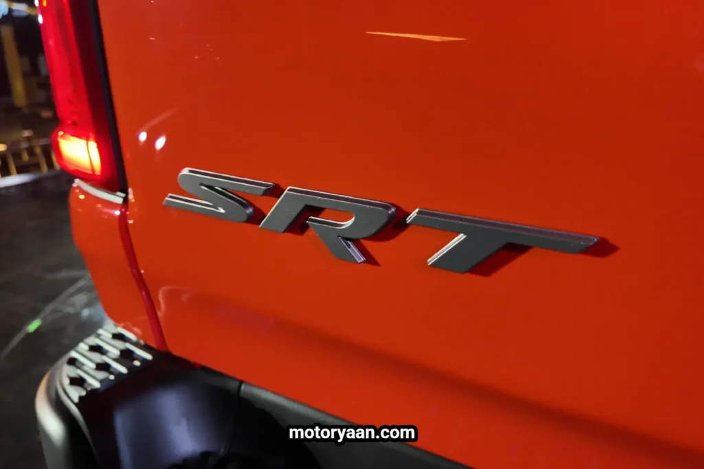 2027 Ram 1500 SRT TRX SRT badging on exterior body