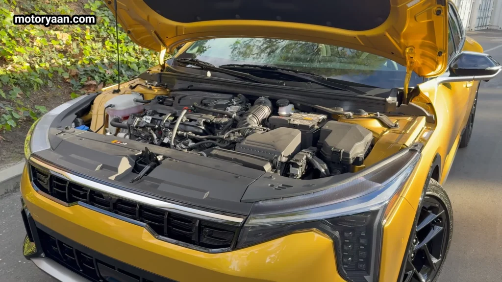 2026 Kia K4 GT Line Turbo engine bay with 1.6 litre turbo petrol engine