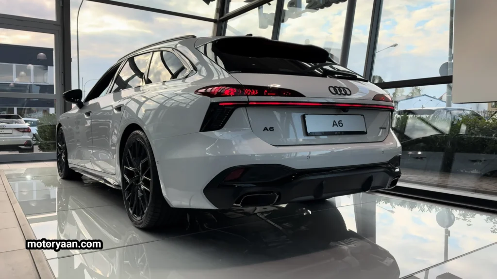 2026 Audi A6 Avant side and rear profile with LED tail lights