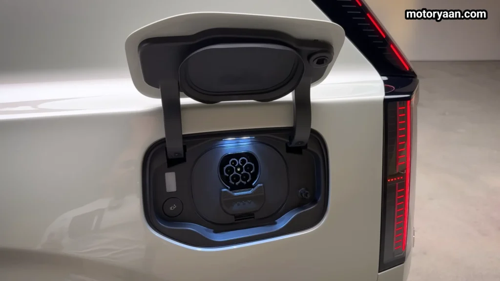 2027 Volvo EX60 Cross Country charging port with EV fast charging support
