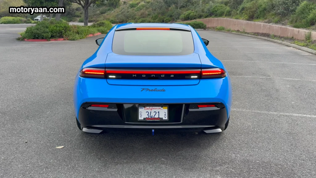 2026 Honda Prelude rear profile showing LED tail lamps