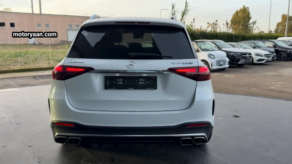 2026 Mercedes AMG GLE 63 S rear profile with LED tail lamps