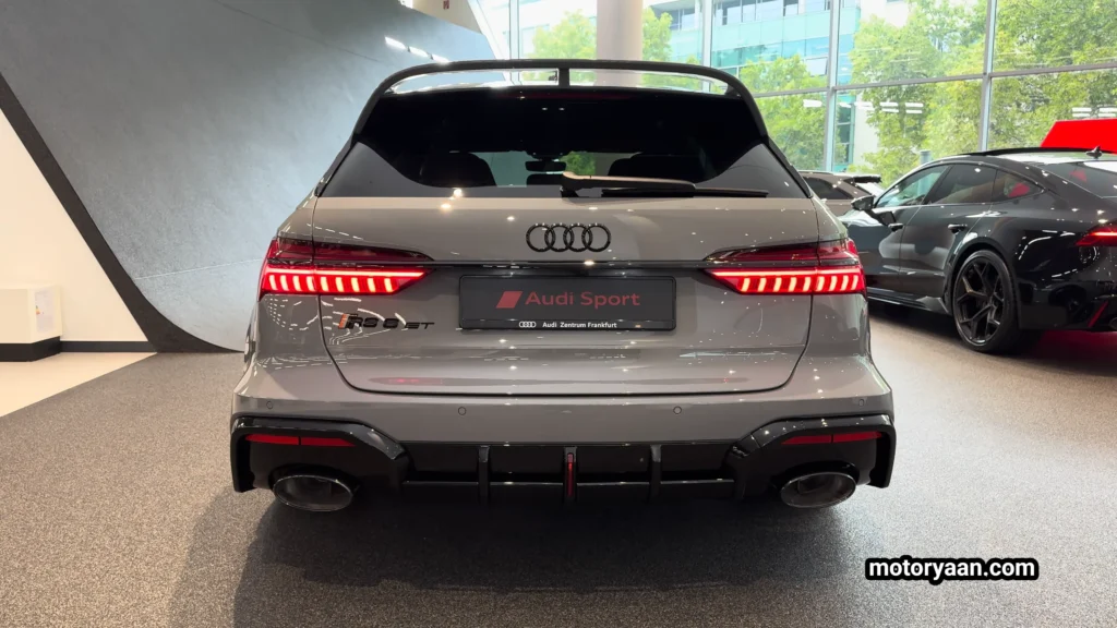 2025 Audi RS6 Avant GT rear profile with wide stance