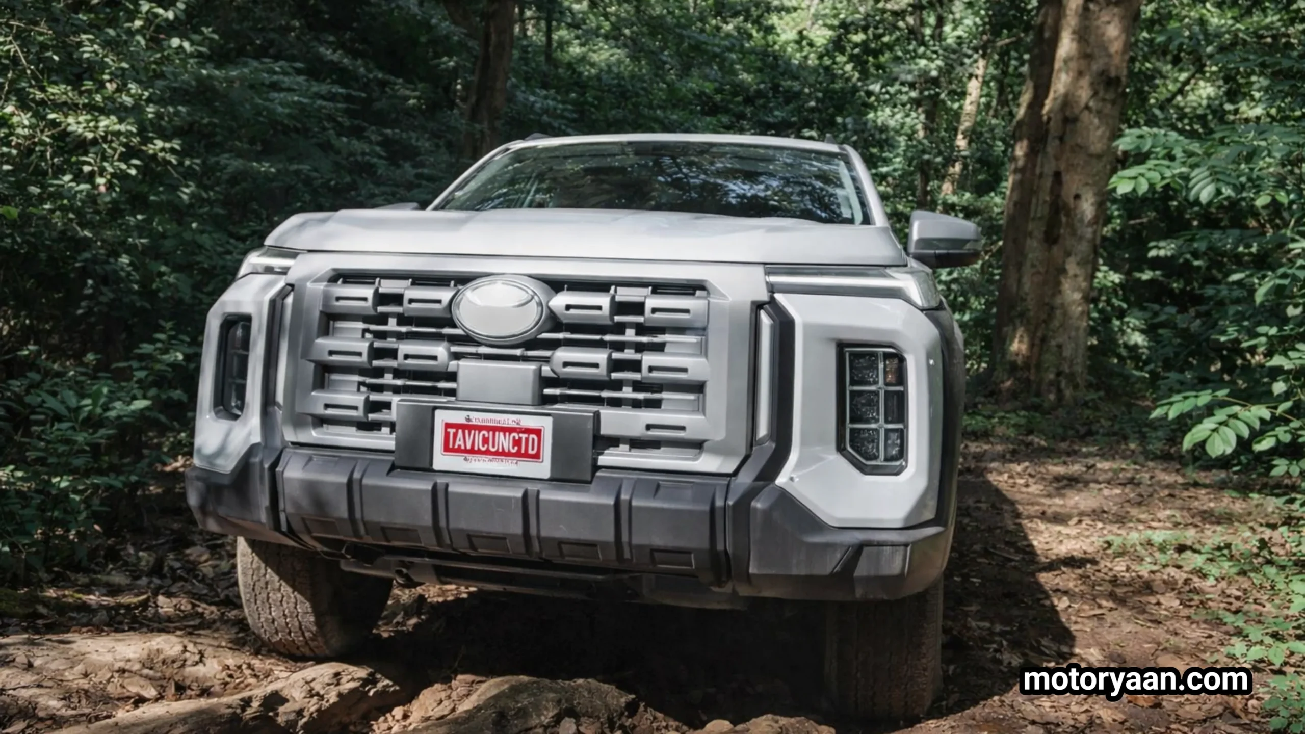 2026 MG Majestor Spotted showing bold front profile with blacked out grille, vertical headlamps, and rugged SUV stance during off road testing