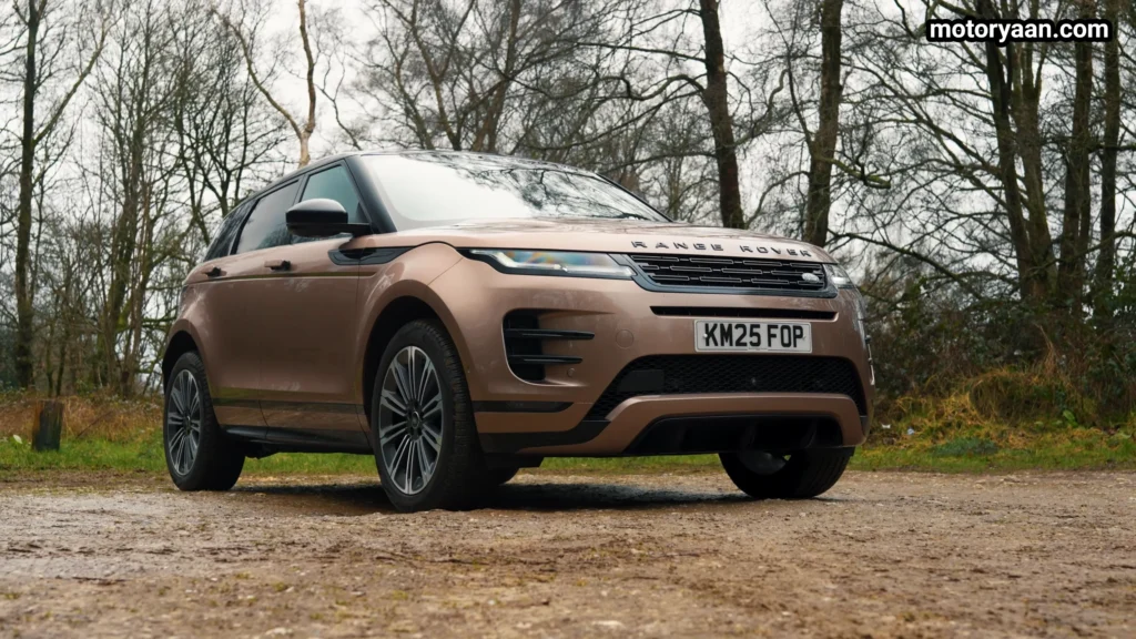 Front and side profile of the Range Rover Evoque