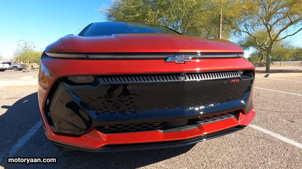 2026 Chevrolet Equinox EV RS front three quarter view with LED light bar