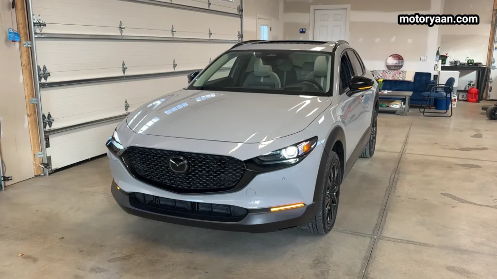 Front fascia of the 2026 Mazda CX30 Air Edition with signature grille and LED headlights