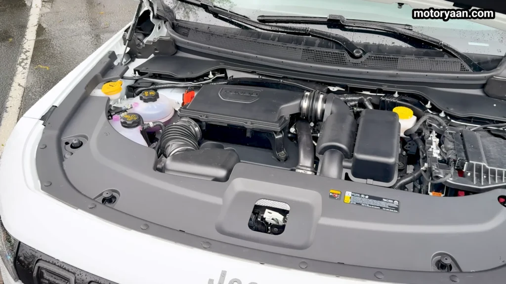 2026 Jeep Cherokee Hybrid 1.6 liter turbo hybrid engine bay