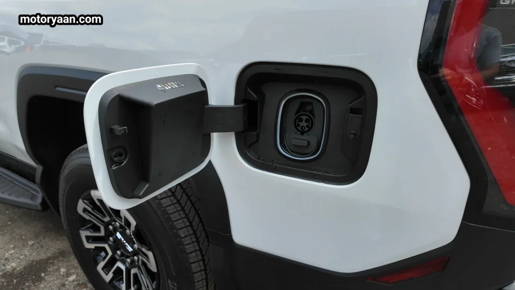 2026 GMC Sierra EV Elevation charging port socket