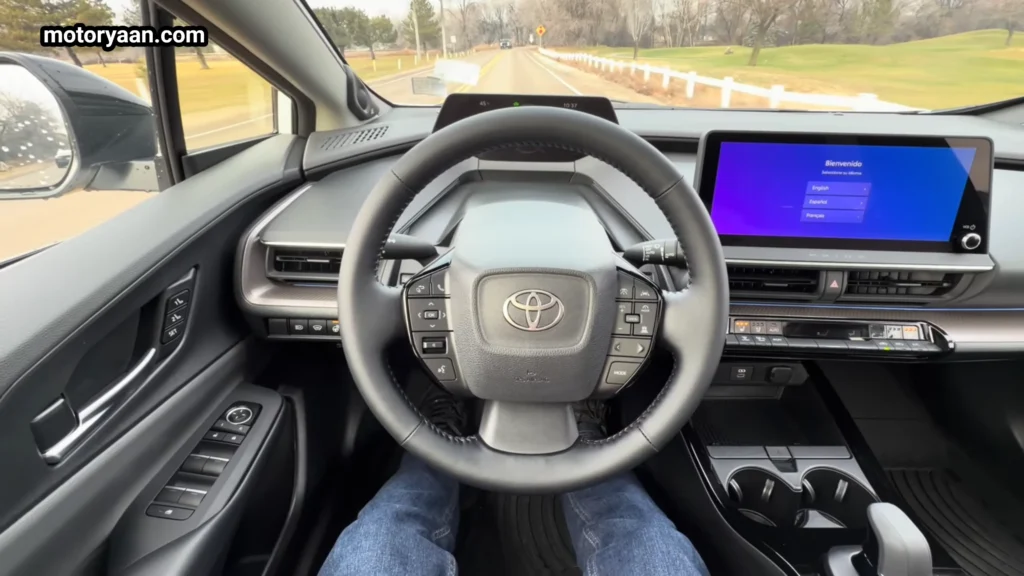2026 Toyota Prius Limited AWD steering wheel and instrument cluster