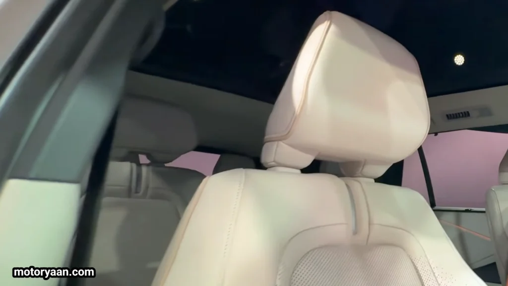 2027 Toyota Highlander EV front seat with soft touch upholstery