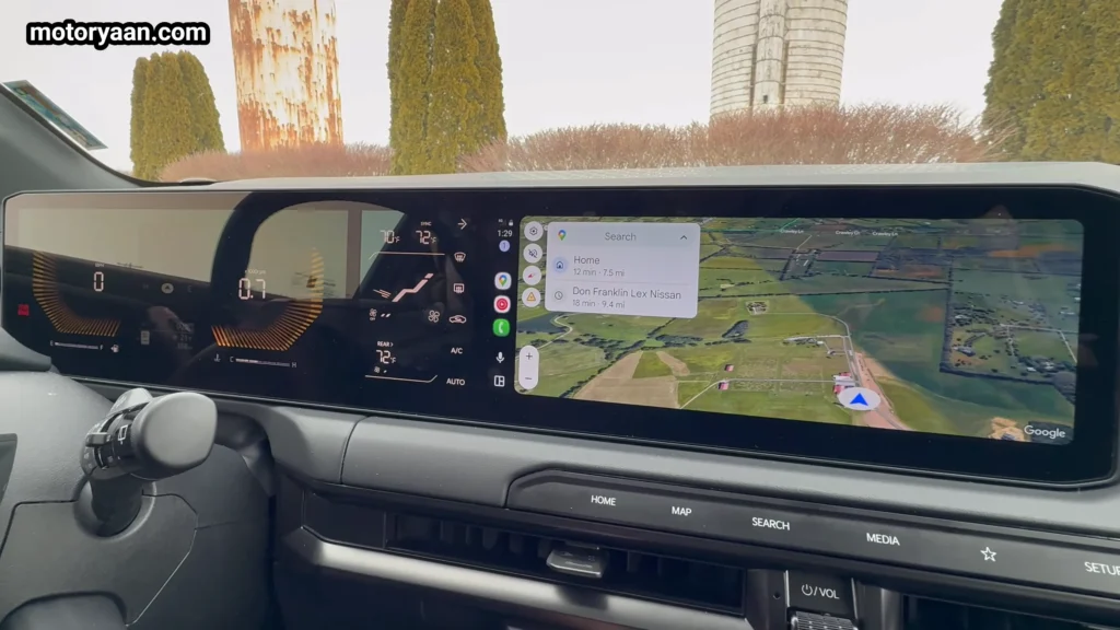 2027 Kia Telluride curved panoramic display with instrument cluster and infotainment