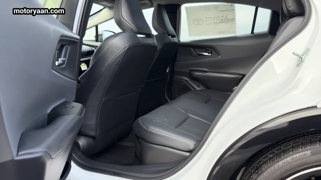 2026 Toyota Prius Limited AWD front and rear seat layout
