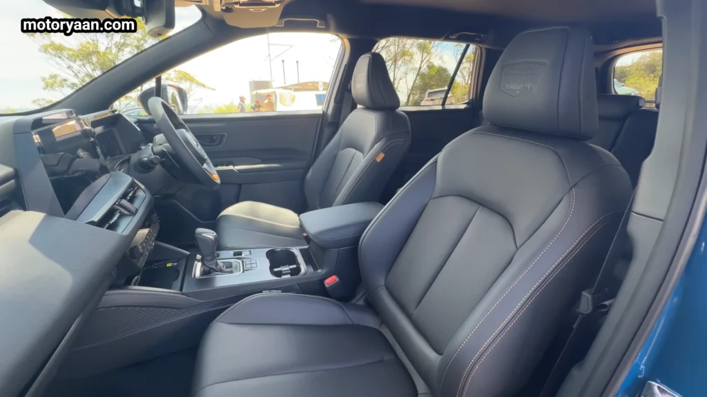 2026 Subaru Outback Wilderness interior from passenger side showing dashboard and console