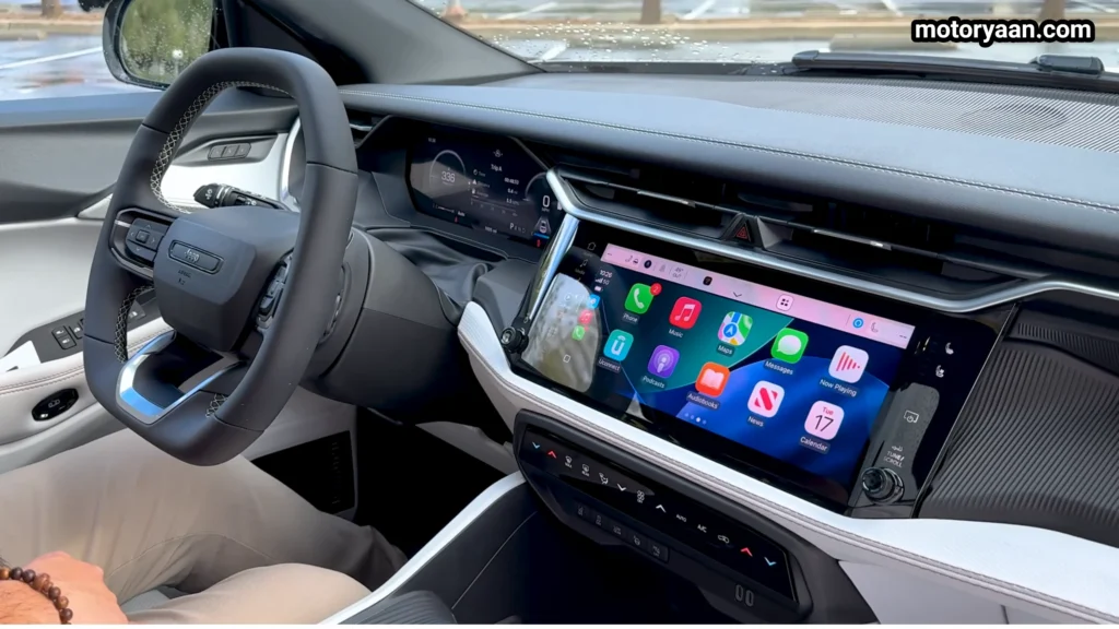 2026 Jeep Cherokee Hybrid steering wheel digital cluster and infotainment screen