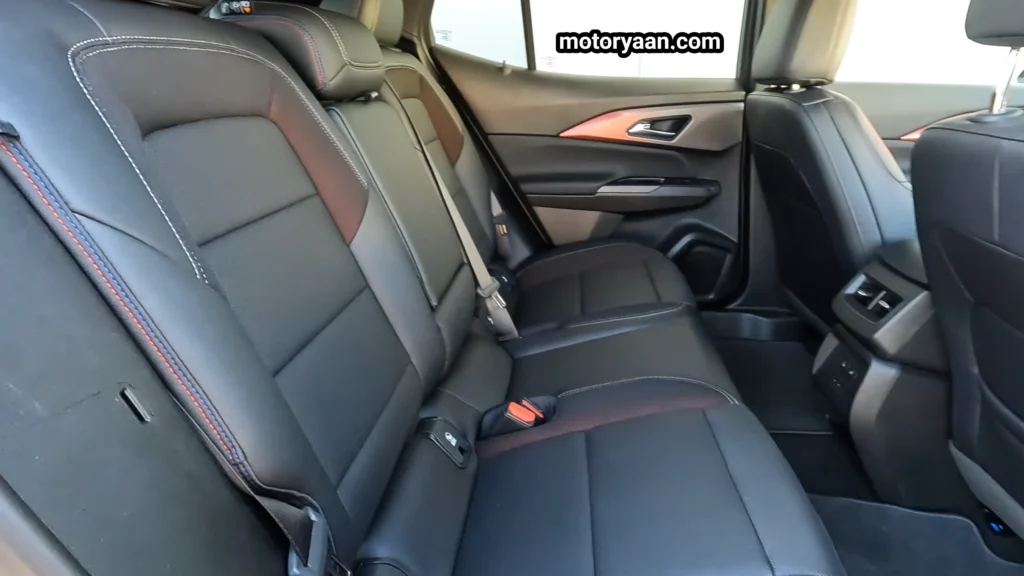 2026 Chevrolet Equinox EV RS rear seat space with heated seats