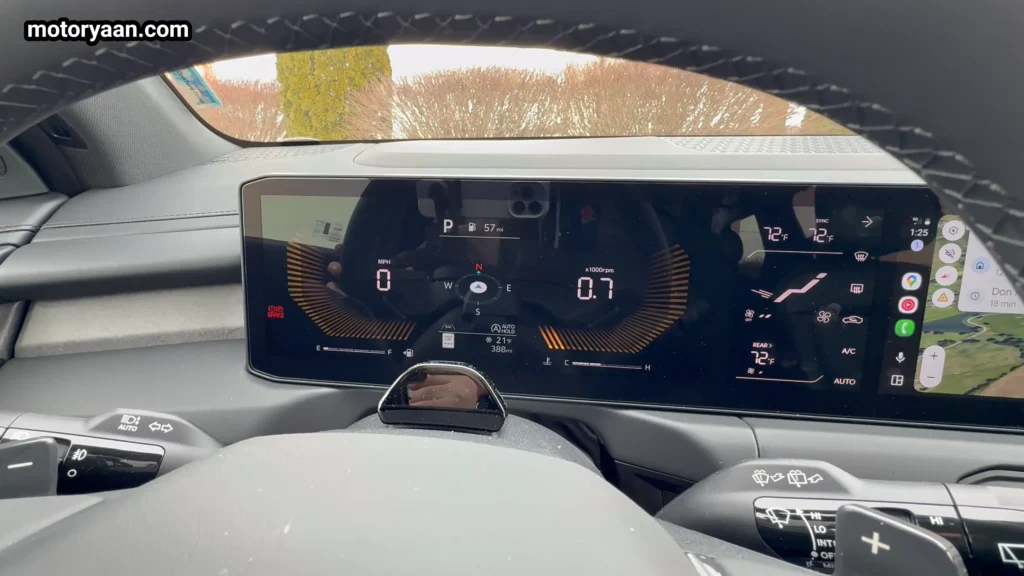 2027 Kia Telluride digital instrument cluster with driving information