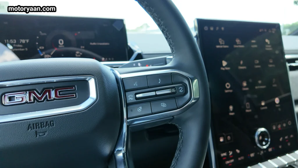 2026 GMC Sierra EV Elevation steering wheel design