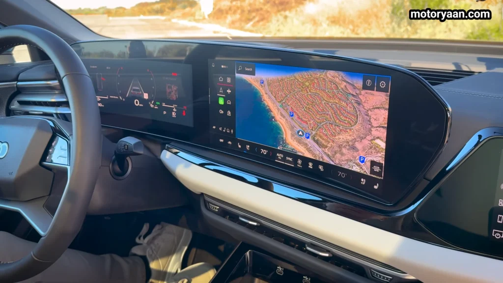 Central infotainment touchscreen in the 2026 Audi A6 TFSI