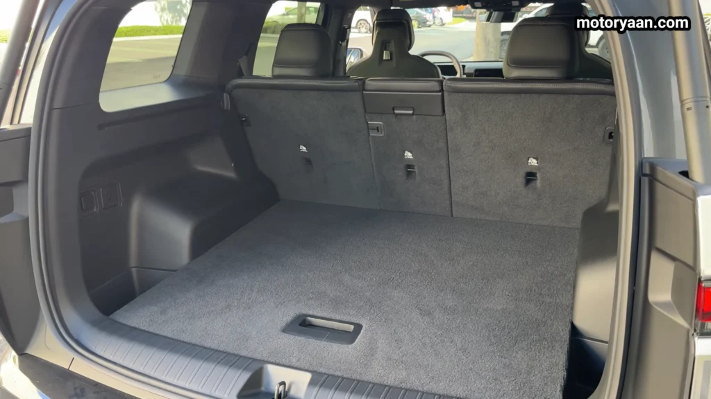 2026 Rivian R2 rear cargo boot space