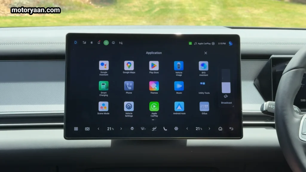 BYD Sealion 8 large infotainment touchscreen